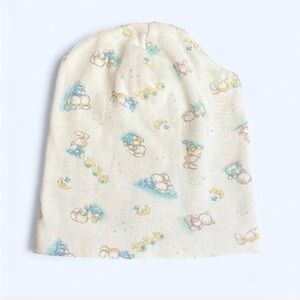 Vintage Little Wonders Rabbit & Bear Print Newborn Baby Beanie 0-3 Months